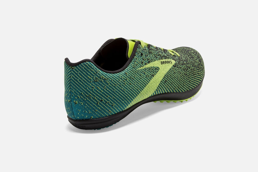 Brooks Mach 19 Spikeless Spikes Shoes Mens Black/Green 821906-ARV